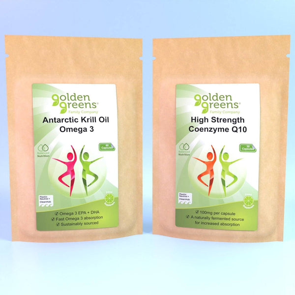 Krill Oil & CoQ10 capsules Golden Greens Organic Ltd
