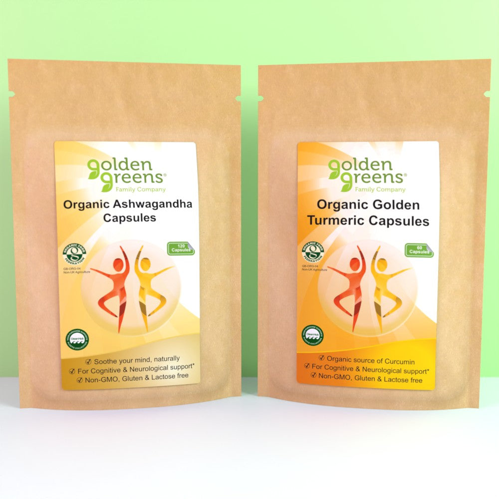 Organic Ashwagandha & Golden Turmeric capsules