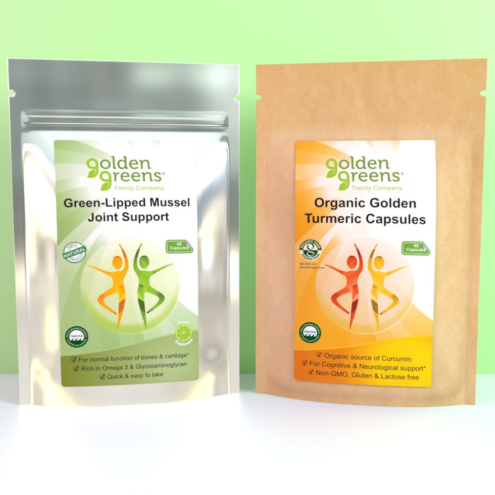 Organic Turmeric Capsules and Green-Lipped Mussel Joint Support